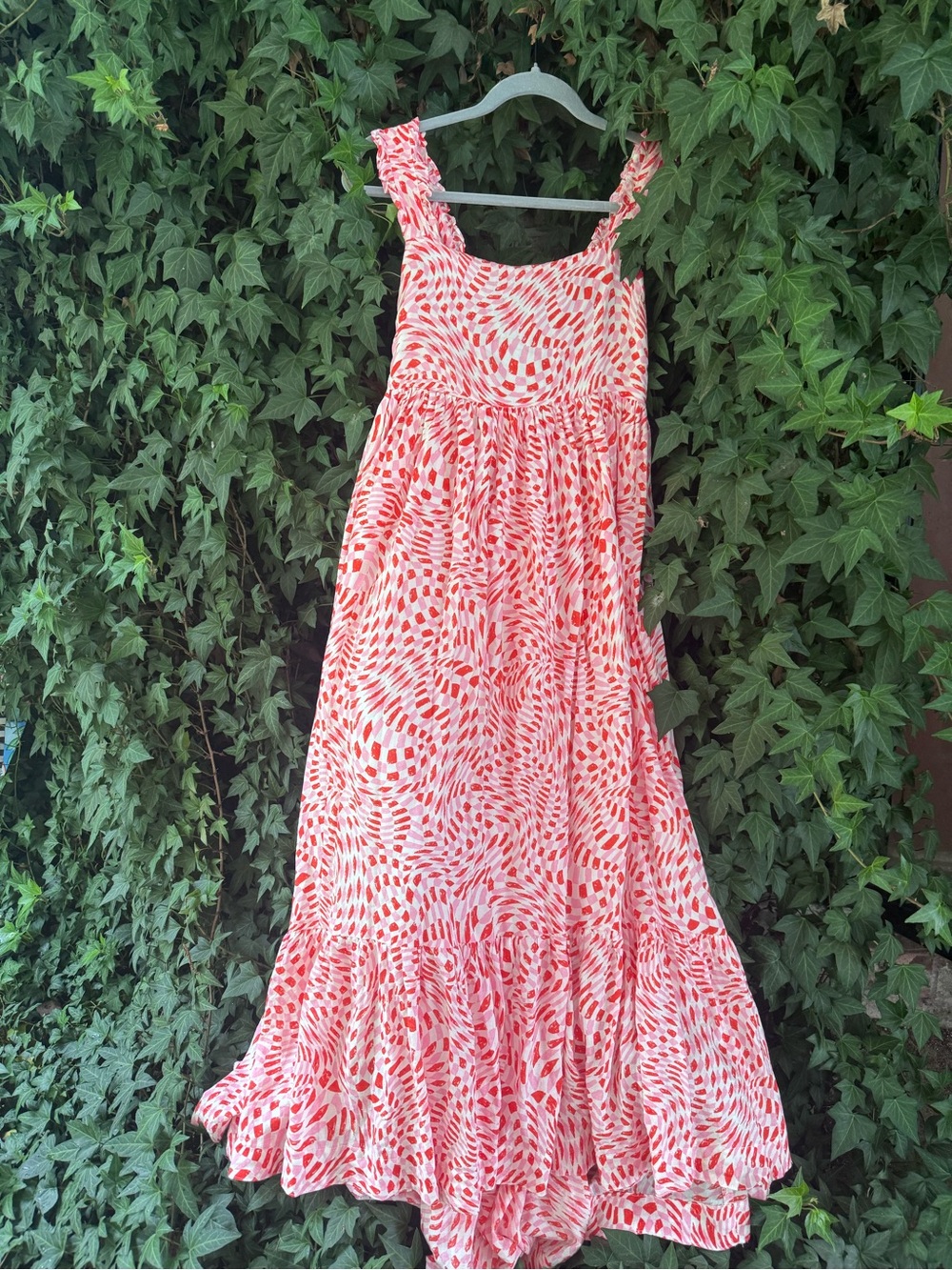 Fate Sleeveless white orange and pink  Maxi Dress